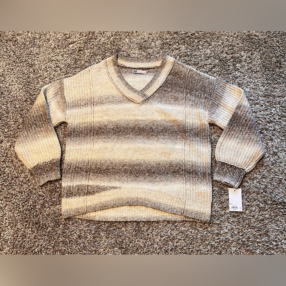 Striped V-Neck Sweater